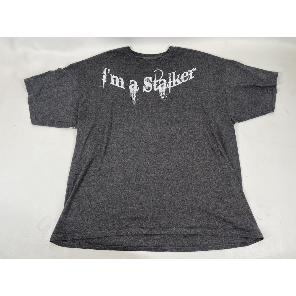 String Stalker I'm A Stalker Graphic Short Sleeve T Shirt Mens‎ Size 2XL Gray